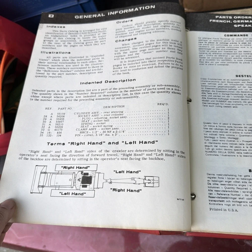 Case 450B 455B Crawler Tractor Dozer Bulldozer Loader Parts Catalog Manual A1372